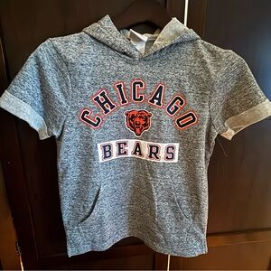 NFL Chicago Bears Gray Short Sleeve Hoodie Youth Size Medium